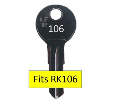 106 or RK106 Key Fits Rhino Roof Rack or Pod FREE POST AU $12.95