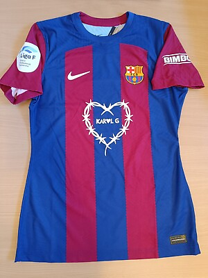 #ad #ad FC BARCELONA KAROL G NIKE AUTHENTIC MATCH JERSEY LIMITED EDITION 1889 WOMEN $899.99