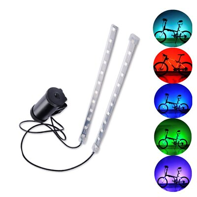 #ad USB Rechargeable Bright LED Bicycle Bike Frame Light Strip Multicolor Waterproof $15.99