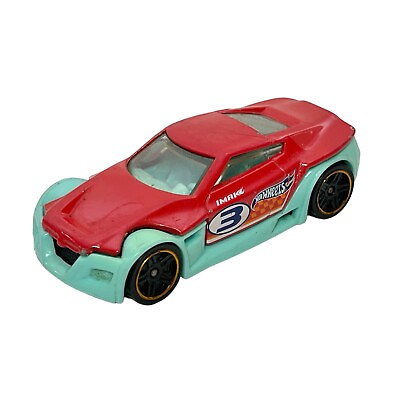 Hot Wheels Symbolic #3 Car Red Teal $2.99