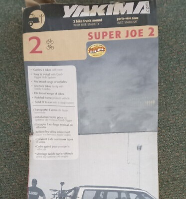 #ad YAKIMA Super joe 2. Trunk Mount Two Bike Bicycle Rack Carrier. Car SUV Minivan $45.00