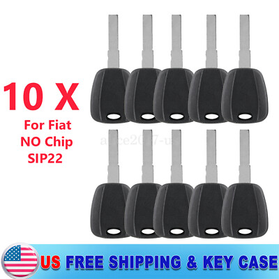 #ad #ad 10X Transponder Key Shell Case High Security for Fiat 500 2012 2017 SIP22 $19.89
