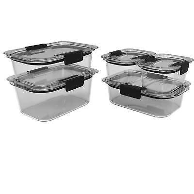 #ad Rubbermaid Brilliance® 10 Piece Set Clear and Airtight Food Storage Containers $20.17