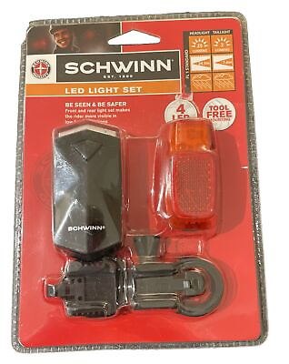 #ad Schwinn LED Head amp;Tail Light Bike Bicycle Tool Free Installation NEW $17.00