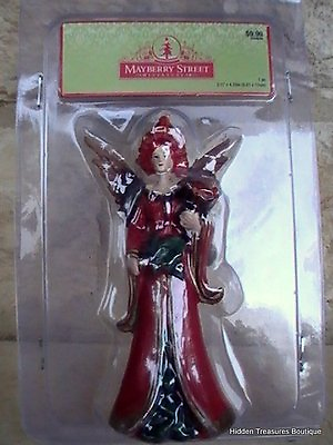 #ad Christmas Village Mayberry Street Accessories Red Fairy Figurine $4.43