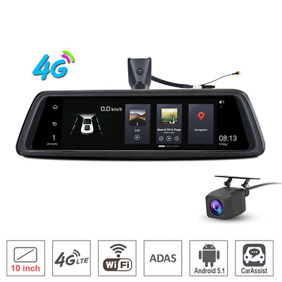 #ad 10quot; Full Touch IPS Special 4G Car DVR Camera Android Wifi smart rear view mirror $299.00