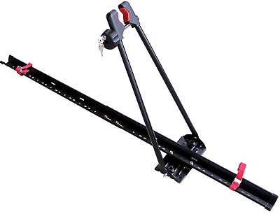 Bike Rack for Car Single Bicycle Carrier Trailer Lockable Upright Roof Mount $64.99