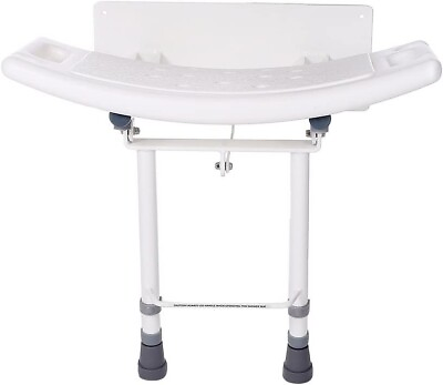 #ad Wall Mounted Shower Medical Bath Chair Fold Away Adjustable Seat Seniors 300lb $59.00