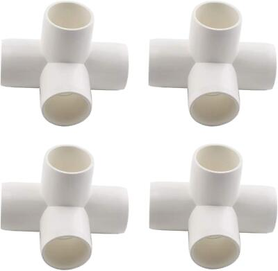 #ad 1 2quot; 4 Way PVC Fitting Furniture Grade Pipe Elbow Connector for DIY PVC Shelf... $19.64
