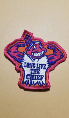 #ad Cleveland Indians Long Live The Chief Wahoo Embroidered Patch 3.25x3.5quot; $7.60