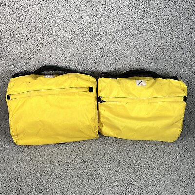 #ad Vintage Cannondale Rear Pannier Bags Pair Bicycle Storage Internal Frame Yellow $99.99