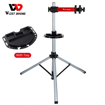 #ad WEST BIKING Maintenance Bike Repair Stand Aluminum Bicycle Workstand with Tray $83.99