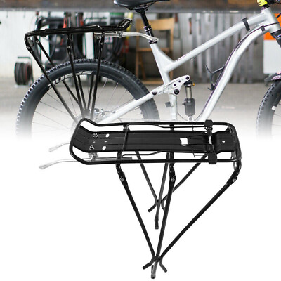 #ad Bicycle Alloy Pannier Rear Rack Bike Carrier Luggage Cargo Holder Adjustable $28.81