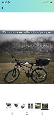 #ad Rear Bike Basket with Waterproof Cover Cargo Rack Carrier Unisex $32.00