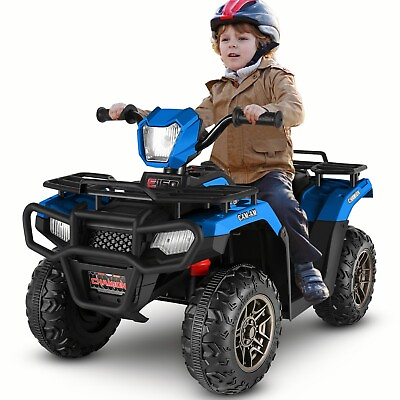 #ad 12V Kids Ride On Truck Car Electric Vehicle ATV 4 Wheeler Quad Car Toy MP3 Blue $119.99