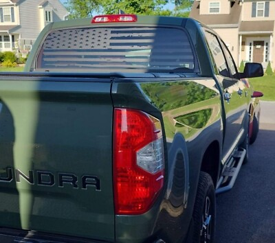 #ad American Flag distressed .. Compatible with Toyota Tundra Full rear glass $59.95