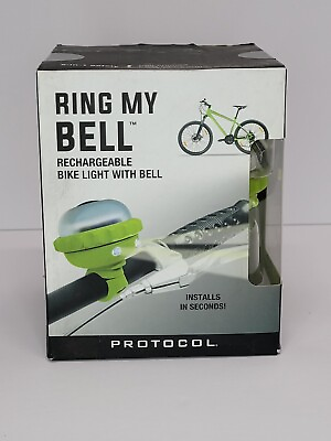 #ad Protocol Bike Saftey Light With Bell For Handlebars Rechargeable LED Light $12.49