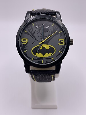 #ad Batman Kids#x27; BAT9040 Batman Black Canvas Strap Watch $12.95