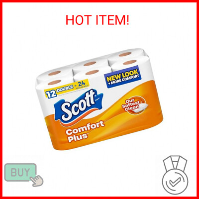 #ad #ad Scott ComfortPlus Toilet Paper 12 Double Rolls 231 Sheets per Roll Septic Saf $8.69