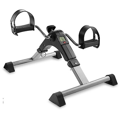 #ad Foldable Portable Under Desk Stationary Exercise Bike Arm Leg Foot Pedal fitness $68.98