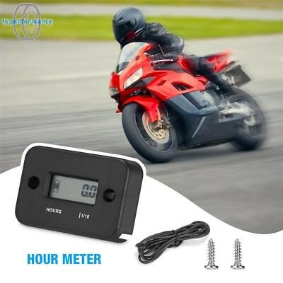 #ad #ad Waterproof Digital Hour Meter Sport Motorcycle ATV Snowmobile Marine Dirt Bike $6.37