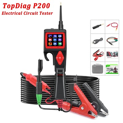 #ad TOPDIAG P200 Smart Hook Power Probe Car Circuit Analyzer 9V 30V Injector Tester $115.00