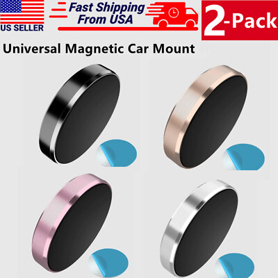 2 Pack Universal Magnetic Car Mount Cell Phone Holder Stand Dashboard For Phone $4.49