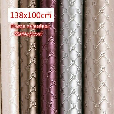 #ad Embossed PU Leather Fabric Plush Backing Leather Material DIY Bed Upholstery Sew $34.77