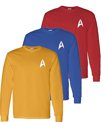 Star Trek T Shirt Short Sleeve and Long Sleeve 3 colors Sm 5XL $26.95