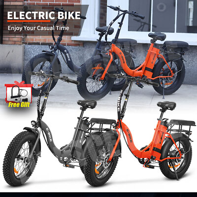 #ad Ebike 20quot; 750W 36V Electric Folding Bike Bicycle Fat Tire City E bike Women US $751.99