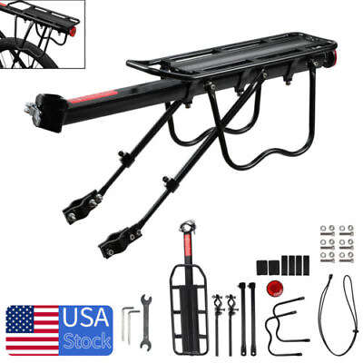 #ad #ad Rear Bike Rack Cargo Rack Alloy Luggage Carrier Bicycle 110 Lbs Capacity Holder $23.56