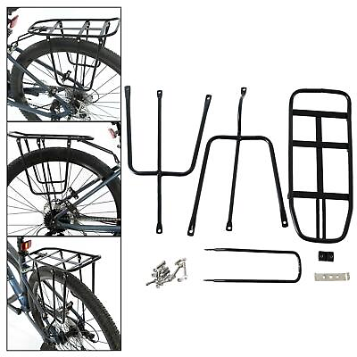 #ad Bicycle Rear Cargo Rack 75kg Load Bearing Shelf Outdoor Bicycle Carrier $23.41