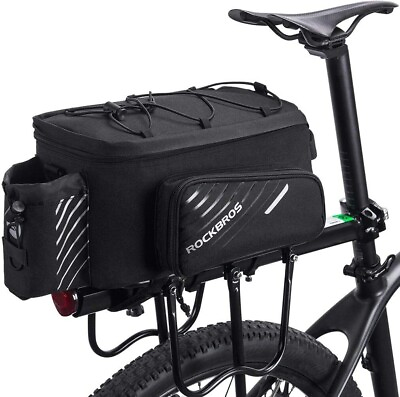 #ad ROCKBROS Bike Bicycle Trunk Bag with Pannier and Rain Cover $37.00