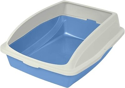 #ad Large Framed Cat Pan Cat Litter Box with Rim $14.99