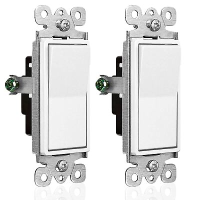 #ad Decora Light Switch Wall Rocker Paddle Replacement Self Grounding Residential ×2 $9.97