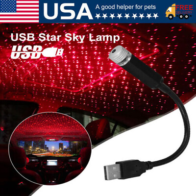 #ad USB Car Accessories Interior Atmosphere Star Sky Lamp Ambient Night Lights US $4.69