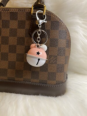#ad Japanese Bell bag charm Keychain Key fob Key ring Pink Cartoon Lucky Charm $9.99