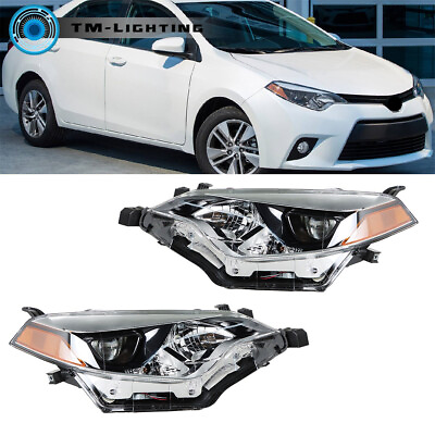 For 2014 2015 2016 Toyota Corolla Pair Headlights Headlamps Leftamp;Right Assembly $145.66