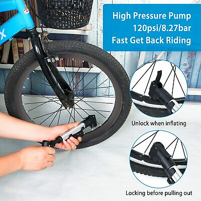 #ad #ad Bike Air Pump Portable Mini MTB Bicycle Tire 120psi Hand Inflator Ball Air Pump $11.79