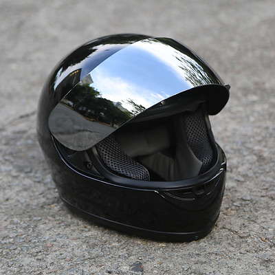 #ad DOT Motorcycle Full Face Mirror Shield Men Helmet Street Bike Size S M L XL $39.99