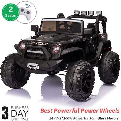 #ad #ad 24V Ride On Electric Truck 4x4 Wheeler Quad Car Toy with Parent Remote for Kids $289.99