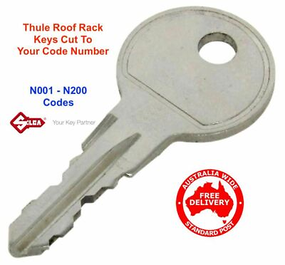 Thule Roof Rack Key amp; Ski Rack Keys quot;Nquot; Series Replacement Key N001 To N200 AU $11.00