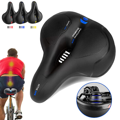 Comfort Wide Big Bum Bike Bicycle Seat Saddle Gel Extra Soft Pad Sporty Cycling $18.99