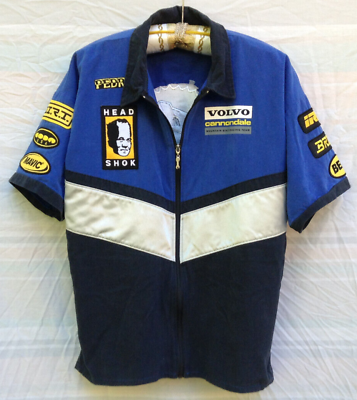 #ad #ad Volvo Cannondale Mountain Bike Racing Team Mechanics Shirt Mens L Short Sleeve $112.50