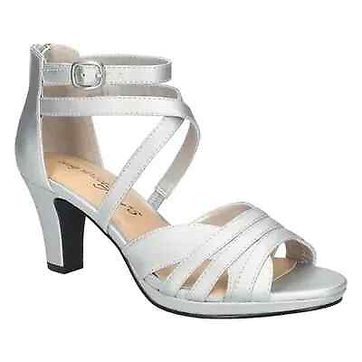 #ad Easy Street Women#x27;s Shoe Sz 8.5 US Women#x27;s Crissa Dress Sandals Silver $46.80