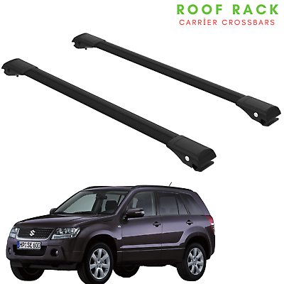 #ad Fits 2000 2015 Suzuki Grand Vitara Flush Roof Racks CrossBars Black Color $139.98