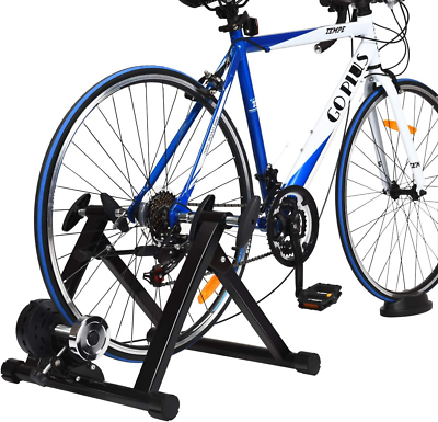 #ad Bike Trainers for Indoor Riding Folding Stationary Bike Stand with Magnetic Fly $90.92