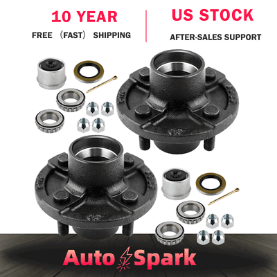 #ad For 2000lbs 4 on 4 Trailer Idler Hub Kits for 1”Axles 4 L44643 Bearing $45.56