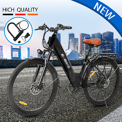 #ad 750W Ebike 26quot; Electric Bike Bicycle 25Mph CommuterTire Mountain Bikes Adults $549.49