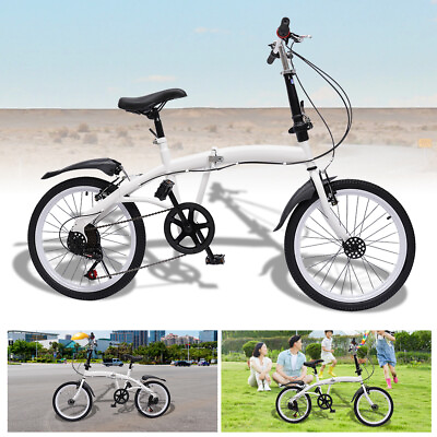 fit Adult Folding Bike for Adults 7 speed whitebicycle bike 20quot; Folding Bikes $145.00